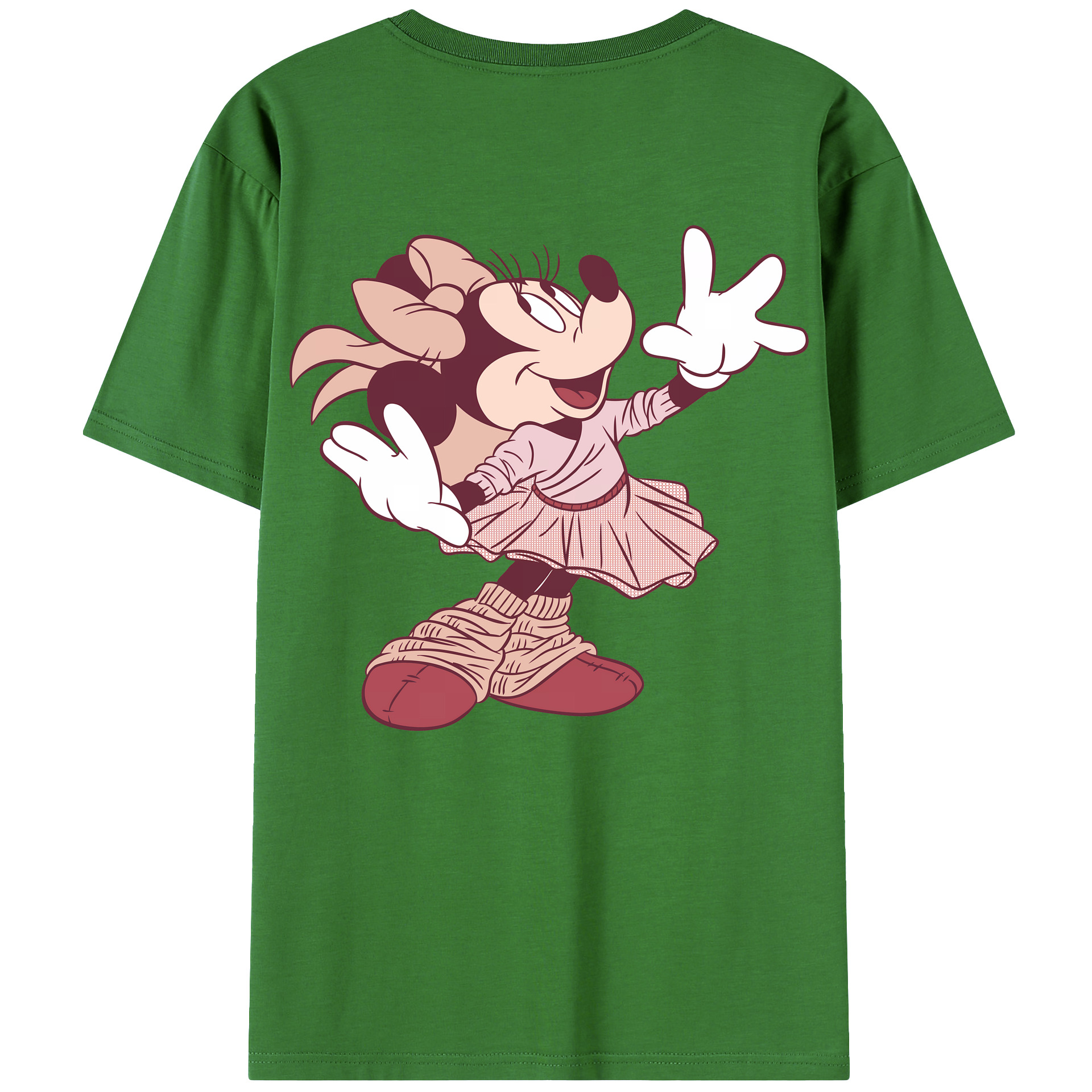 （画像用） ミッキーマウス Mickey Mouse レディース半袖Tシャツ(バックプリント)